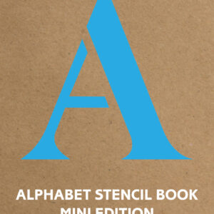 Alphabet Stencil Book mini edition (blue) - Paperback