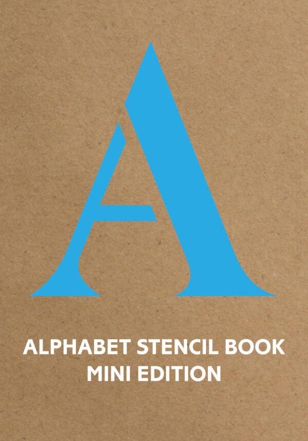 Alphabet Stencil Book mini edition (blue) - Paperback